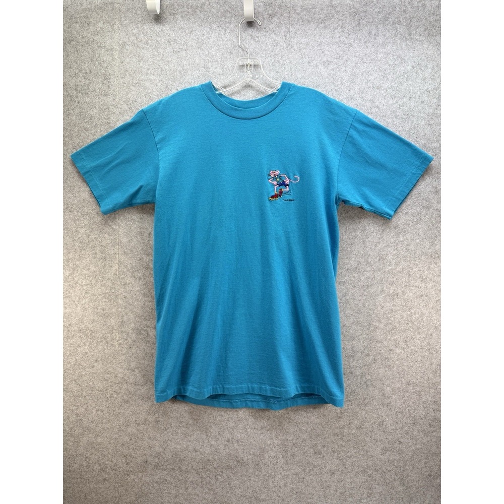 Vintage Pink Panther Turquoise T-Shirt Made In USA Size M